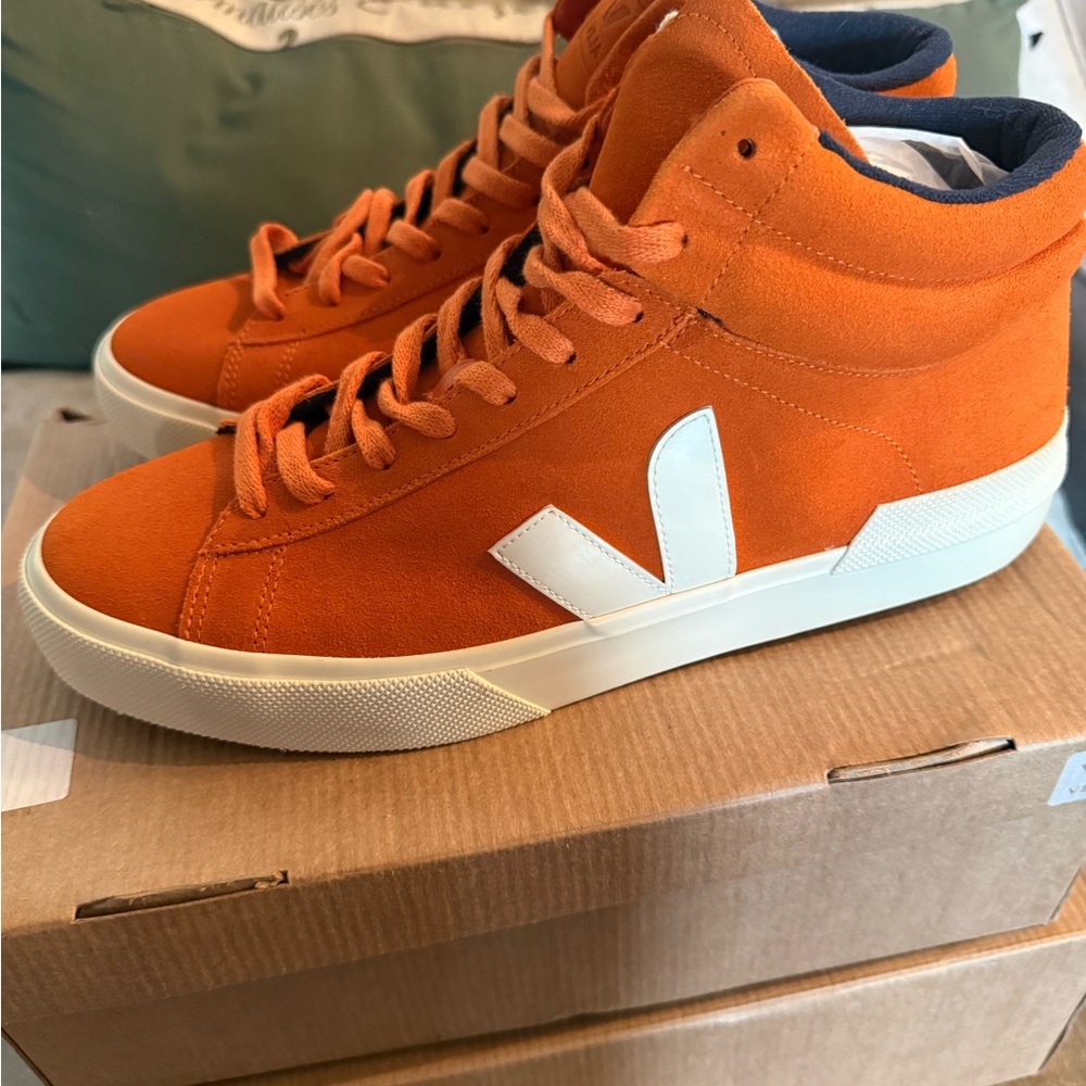 Veja Vibrant Orange High-Tops